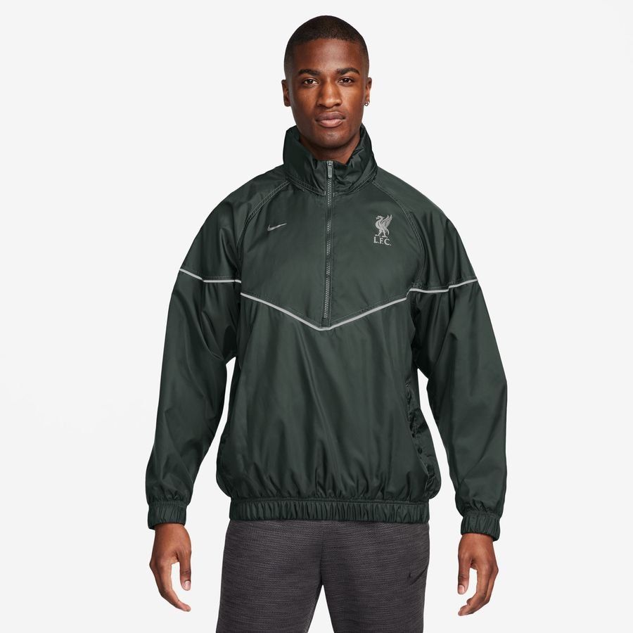 Liverpool Windrunner Anorak - Night Forest/Reflect Silver - Men's-SoccerKits Hub | Buy Soccer Jerseys Online